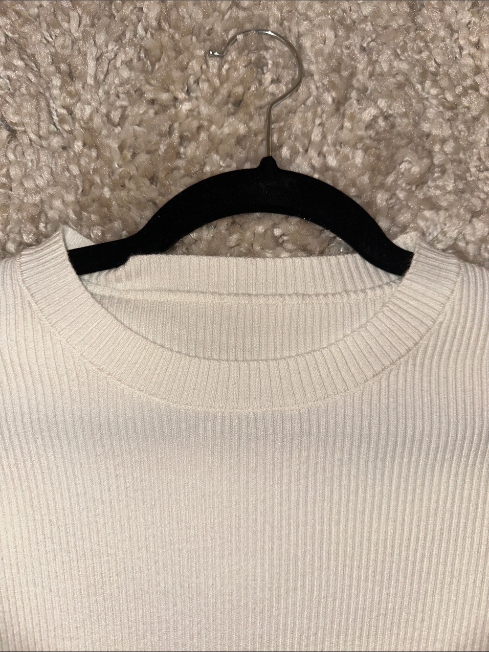 Commense White Ribbed Long Sleeve Bodycon Dress - Picture 5 of 8